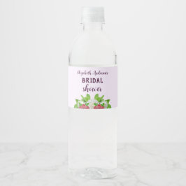 Etiqueta Para Botella De Agua Dalia de Jardín Despedida de Soltera