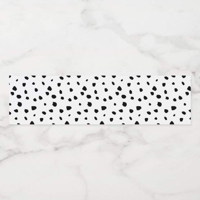 Etiqueta Para Botella De Agua Dalmatiano (Etiqueta única)