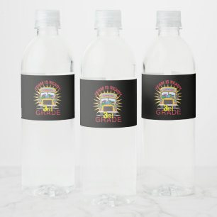 Etiqueta Para Botella De Agua De Vuelta A La Escuela, Listo Para El Tercer Grado