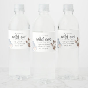 Etiqueta Para Botella De Agua Decoración de Baby Shower de Animal Safari Wild On