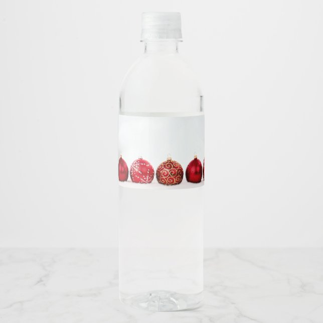Etiqueta Para Botella De Agua Decoración de Ornamentos de Navidad (Anverso)