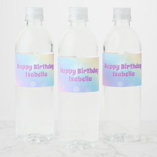 Etiqueta Para Botella De Agua Diferencial de cumpleaños del Personalizado de esp