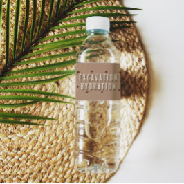 Etiqueta Para Botella De Agua Dino Dig Excavation Hydration Fiesta de cumpleaños