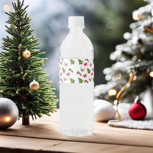 Etiqueta Para Botella De Agua Diseño de regalo navideño navideño navideño