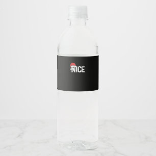 Etiqueta Para Botella De Agua Diseño divertido de Navidad para parejas traviesas