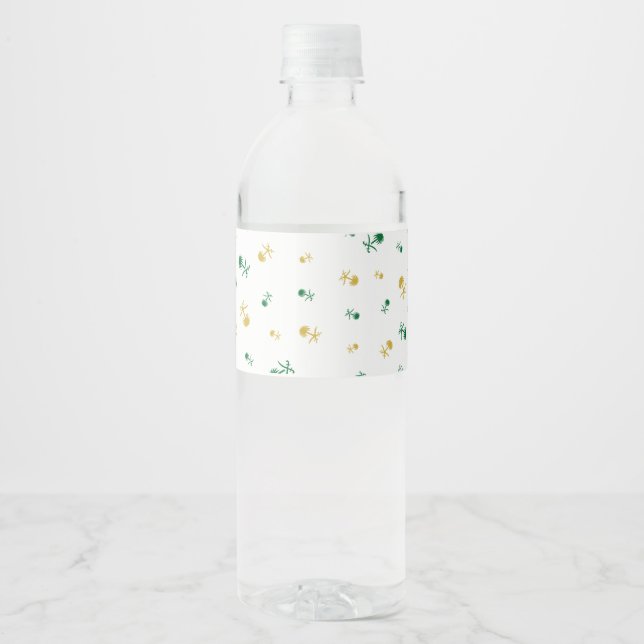 Etiqueta Para Botella De Agua diseño saudita (Anverso)