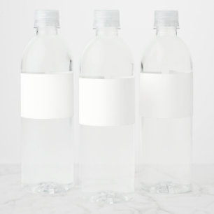 Etiqueta Para Botella De Agua Diseño simple personalizado moderno blanco Agregar