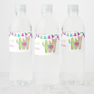 Etiqueta Para Botella De Agua Diviértete con Llama Rosa Púrpura Cumpleaños de Ni