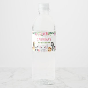 Etiqueta Para Botella De Agua Dos celebraciones salvajes - ¡Extravagancia de ani