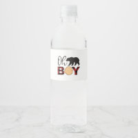 Ducha de bebé de cuadros rojo oso búfalo