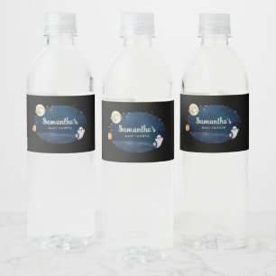 Etiqueta Para Botella De Agua Ducha de Bebé Little Boo de Halloween