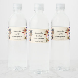 Etiqueta Para Botella De Agua Ducha de bebé Little Recruit on the Way