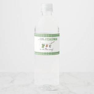 Etiqueta Para Botella De Agua Ducha de bebé Pequeño Pescador 