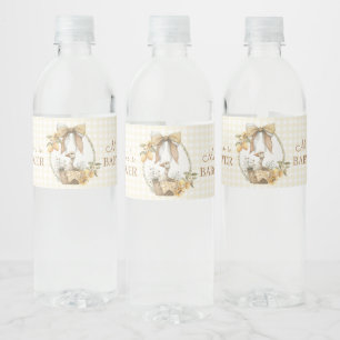 Etiqueta Para Botella De Agua Ducha de bebé Silly Goose Limón Acuarela 