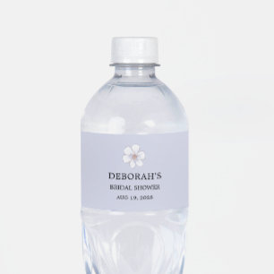 Etiqueta Para Botella De Agua Ducha Nupcial Flor de Lila