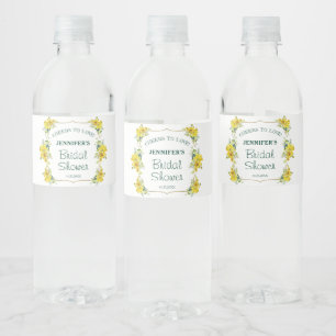 Etiqueta Para Botella De Agua Ducha nupcial floral floral de primavera fresca