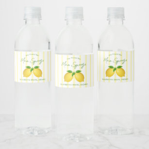 Etiqueta Para Botella De Agua Ducha principal de brigada con limón