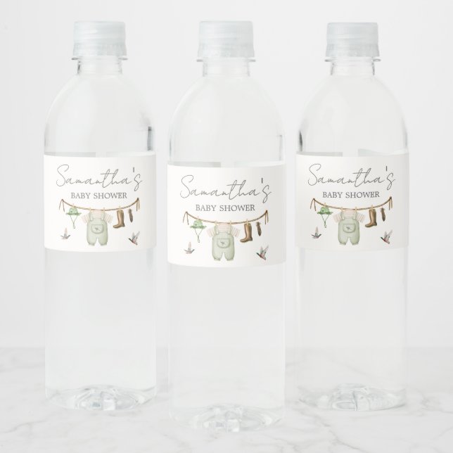 Etiqueta Para Botella De Agua Duck Hunting Baby Shower (Botellas)