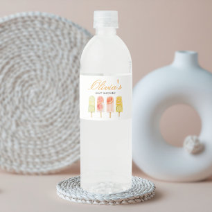 Etiqueta Para Botella De Agua Dulce de Paleta Cumple su Bebé Fiesta de Shower