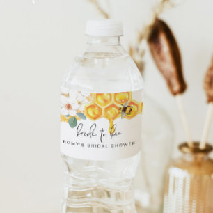 Etiqueta Para Botella De Agua Dulce floral Rústico ROMY Como Puede Ser Baby Show
