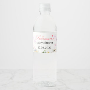 Etiqueta Para Botella De Agua Dulce Teddy Love Birds Baby Shower