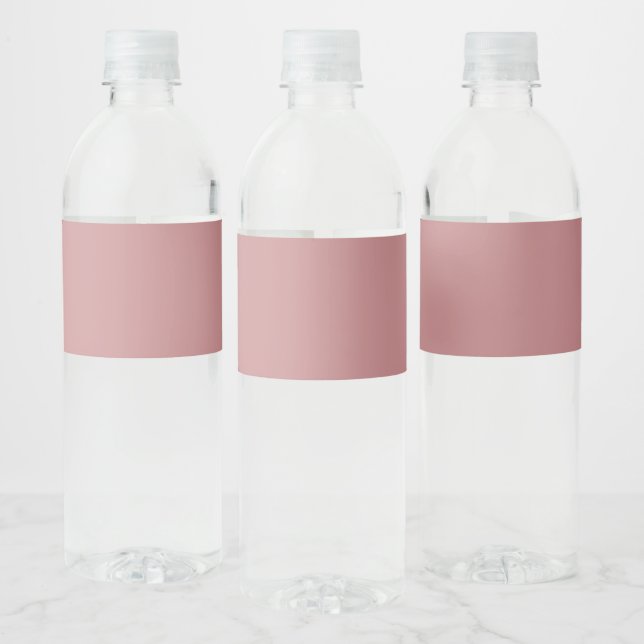 Etiqueta Para Botella De Agua Dusty Rose (Botellas)