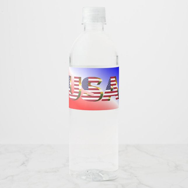 ETIQUETA PARA BOTELLA DE AGUA EE.UU. (Anverso)