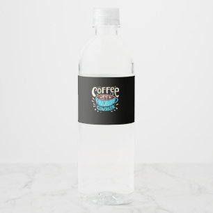 Etiqueta Para Botella De Agua El Café Es Mi Coworker Favorito