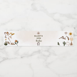Etiqueta Para Botella De Agua El salvaje cumpleaños del vaquero rodeo occidental