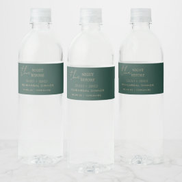 Etiqueta Para Botella De Agua El verde esmeralda la noche antes de la cena del e