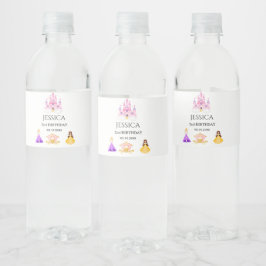 Etiqueta Para Botella De Agua Elegant Princess Birthday Celebration