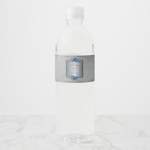 Etiqueta Para Botella De Agua Elegante Floral