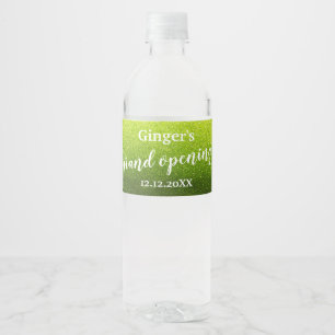 Etiqueta Para Botella De Agua Elegante Modernidad Brillo Gran Apertura Aniversar