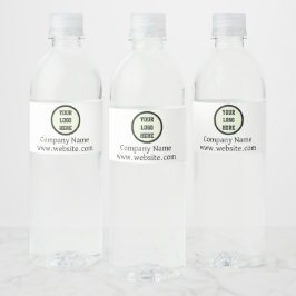 Etiqueta Para Botella De Agua Empresa de logotipo personalizado negro blanco cor