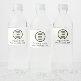 Etiqueta Para Botella De Agua Empresa de logotipos personalizados negro y blanco