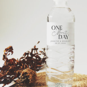 Etiqueta Para Botella De Agua Ensayo de Boda Un Día Más Blanco