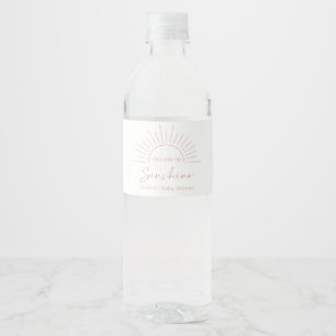 Etiqueta Para Botella De Agua Eres Mi Sunshine Boho Baby Shower
