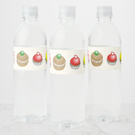 Etiqueta Para Botella De Agua Es hora de camiseta de pasteles