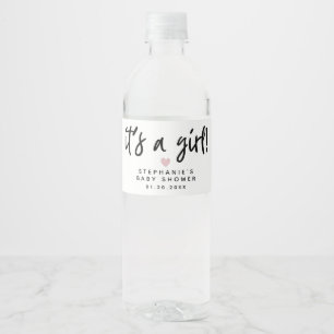 Etiqueta Para Botella De Agua Es un Baby Shower Chica