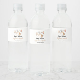 Etiqueta Para Botella De Agua ¡Es un niño! Cute Teddy Bear Baby Shower