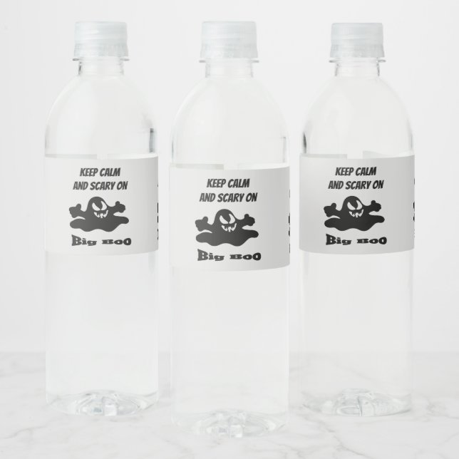 Etiqueta Para Botella De Agua Espíritu negro (Botellas)