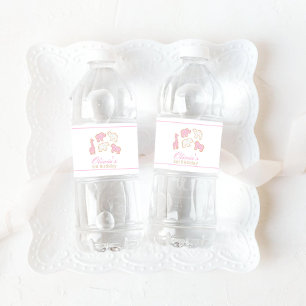 Etiqueta Para Botella De Agua Espolvorines rosados Decoración fiesta de la Cocin