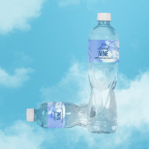 Etiqueta Para Botella De Agua ¡Está en la Nueve Nube! Ducha nupcial/soltera