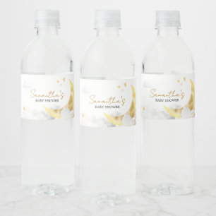 Etiqueta Para Botella De Agua Estamos en el Baby Shower de la Luna