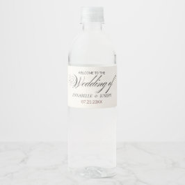 Etiqueta Para Botella De Agua Estética de verano rústico Boda de flores silvestr