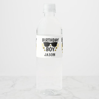 Etiqueta Para Botella De Agua Estilo Hollywood de cumpleaños personalizado