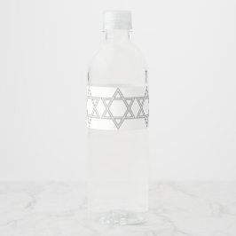 Etiqueta Para Botella De Agua Estrella de David Hanukkah