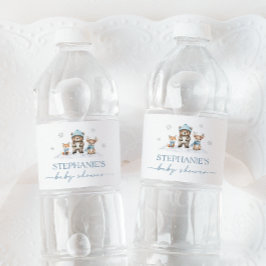 Etiqueta Para Botella De Agua Etiqueta de agua Baby Shower para animales de bosq