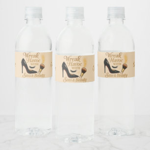 Etiqueta Para Botella De Agua Etiqueta de agua con sarcasmo para noche de chicas