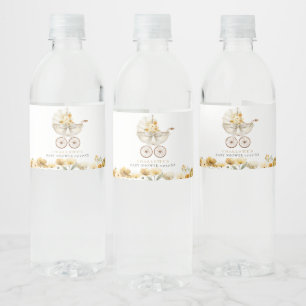 Etiqueta Para Botella De Agua Etiqueta de agua para baby shower de Carruaje Vint